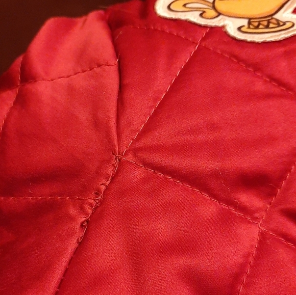 Disney Tutu Couture Bomber Jacket Girl's 7/8 Pink Quilted Coat Princess Patches - Picture 9 of 10